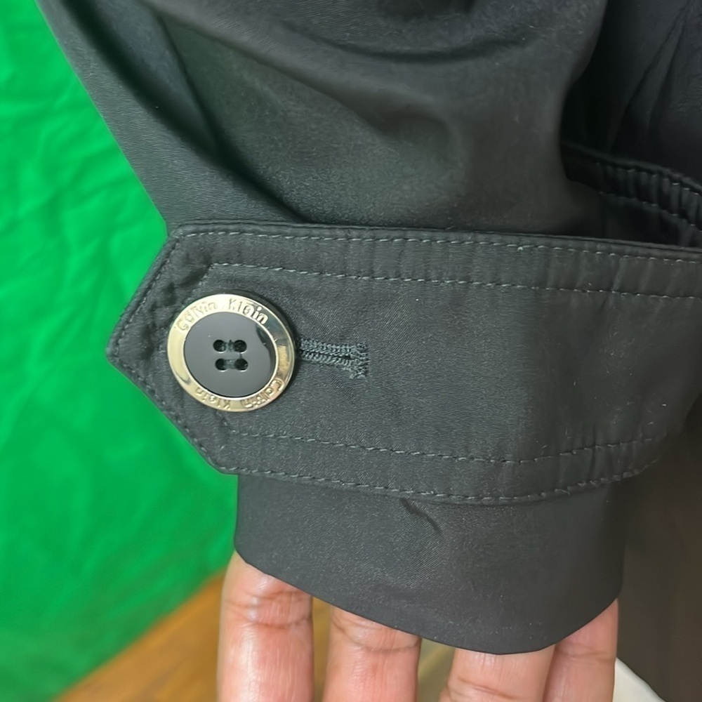 Calvin Klein Black Y2K Trench Coat ☔️ - Picture 5 of 15